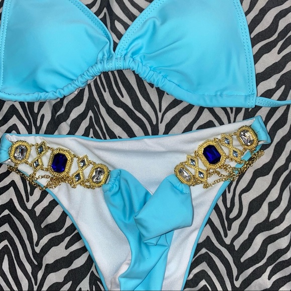 🖤halter bikini set with rhinestones - Picture 6 of 6